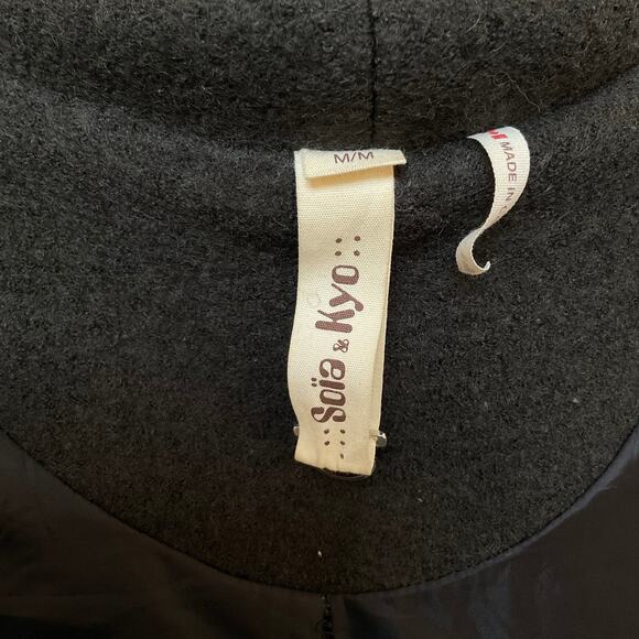 Soia & Kyo Wool Blend Moto Zip Jacket Women's Size Medium Dark Green - Picture 3 of 5